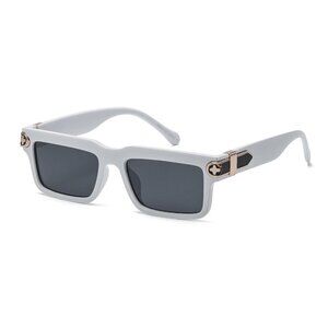 Women Men Sunglasses Fashion Retro Luxury Style Outdoor White Frame Square Gafas